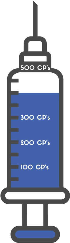 Syringe showing number of Compassion Partners
